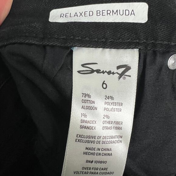 NWT Seven7 Women's 6 Bermuda Shorts Relaxed Fit Mid Rise Fray Hem Stretch Casual - Picture 10 of 15